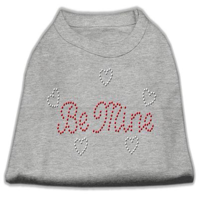 Be Mine Rhinestone Dog Shirt Grey XL (16)