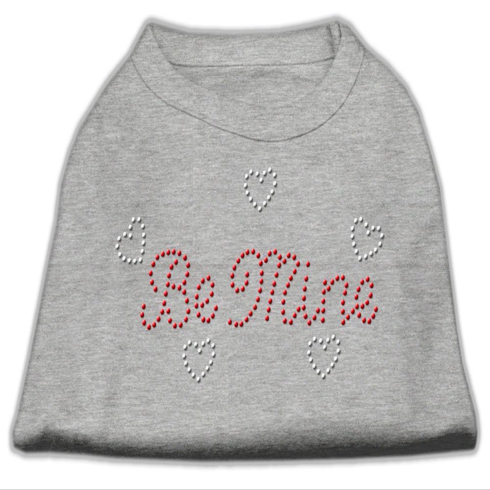 Be Mine Rhinestone Dog Shirt Grey XL (16)