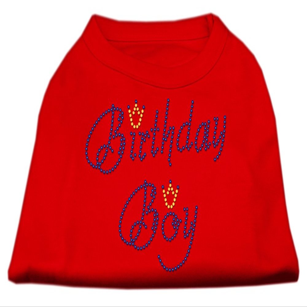 Birthday Boy Rhinestone Shirts Red S 10