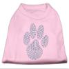 Blue Paw Rhinestud Rhinestone Dog Shirt Light Pink L (14) view 1