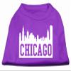 Chicago Skyline Design Print Dog Shirt Purple Med (12) view 1