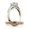 1000 Jewels Peaches: Ice on Fire CZ 2 pc Wedding Ring Set 316 Steel and IP Rose Gold-Tone Finish, 3092A sz 7.0 view 3