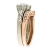 1000 Jewels Peaches: Ice on Fire CZ 2 pc Wedding Ring Set 316 Steel and IP Rose Gold-Tone Finish, 3092A sz 7.0 view 4
