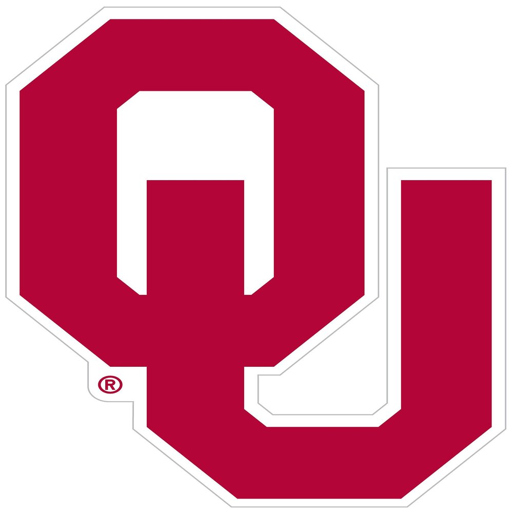 NCAA Siskiyou Sports Fan Shop Oklahoma Sooners Logo Magnets 8 inch sheet Team Color