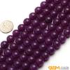 10mm Round Gemstone Purple Jade Beads Strand 15 Inches Jewelry Making Beads view 2