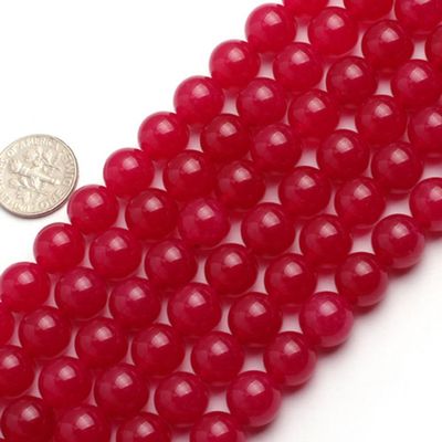 10mm Round Gemstone Plum Jade Beads Strand 15 Inch Jewelry Making Beads