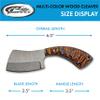 SANZ Damascus Hunting Knife 6.25 Inch - Small Cleaver Knife with Pakkawood Handle, Full Tang Blade & Sheath for Hunting, Camping & Outdoor uses for Men view 3