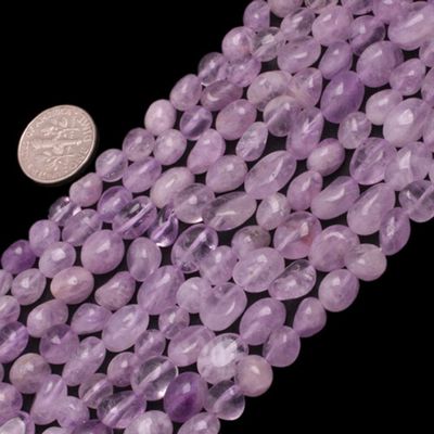6x8mm Freeform Potato Shape Gemstone Light Amethyst Beads Strand 15 Inches Jewelry Making Beads