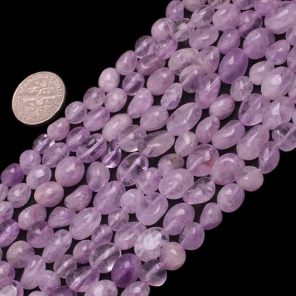 6x8mm Freeform Potato Shape Gemstone Light Amethyst Beads Strand 15 Inches Jewelry Making Beads