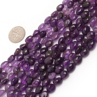 6x8mm Freeform Potato Shape Gemstone Amethyst Beads Strand 15 Inches Jewelry Making Beads