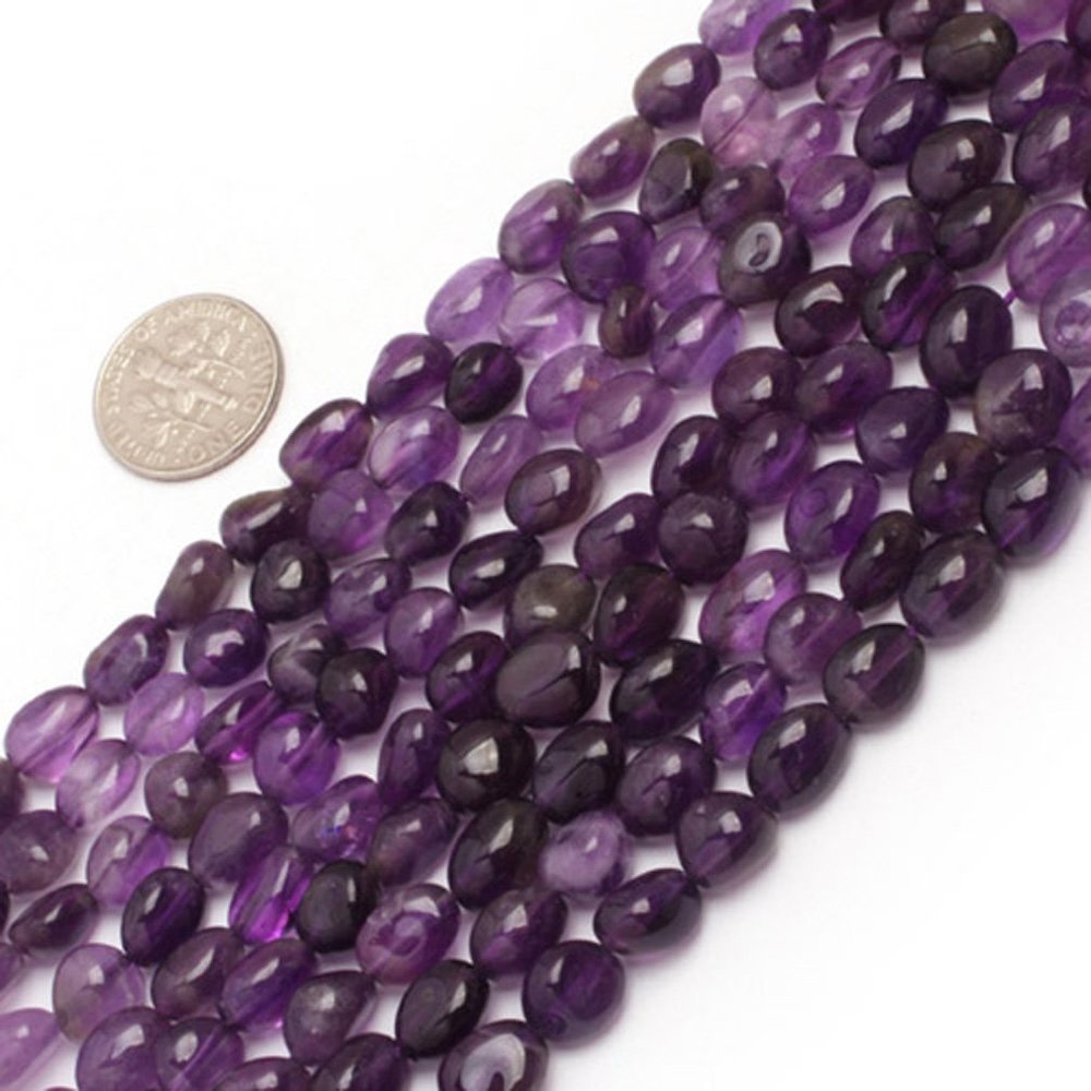 6x8mm Freeform Potato Shape Gemstone Amethyst Beads Strand 15 Inches Jewelry Making Beads