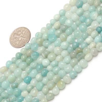 6x8mm Freeform Potato Shape Gemstone Pure Amazonite Beads Strand 15 Inches Jewelry Making Beads