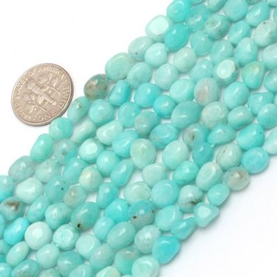 6x8mm Freeform Potato Shape Gemstone Amazonite Beads Strand 15 Inches Jewelry Making Beads