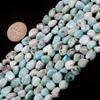 6x8mm Freeform Potato Shape Gemstone Larimar Beads Strand 15 Inches Jewelry Making Beads view 1