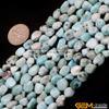 6x8mm Freeform Potato Shape Gemstone Larimar Beads Strand 15 Inches Jewelry Making Beads view 2