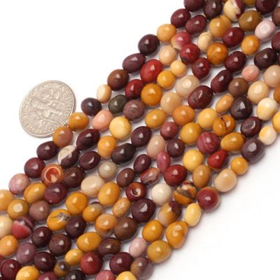 6x8mm Freeform Potato Shape Gemstone Mookaite Jasper Beads Strand 15 Inches Jewelry Making Beads