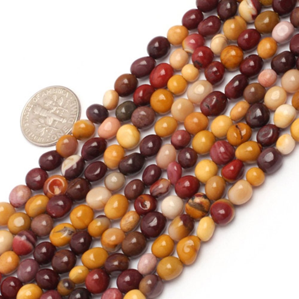 6x8mm Freeform Potato Shape Gemstone Mookaite Jasper Beads Strand 15 Inches Jewelry Making Beads