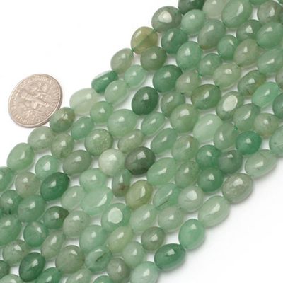 6x8mm Freeform Potato Shape Gemstone Green Aventurine Jade Beads Strand 15 Inches Jewelry Making Beads