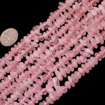 6x8mm Freeform Gemstone Rose Quartz Beads Strand 15 Inches Jewelry Making Beads