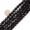 6mm Round Faceted(64 Faces)Gemstone AA Grade Black Agate Beads Strand 15 Inches Jewelry Making Beads view 1