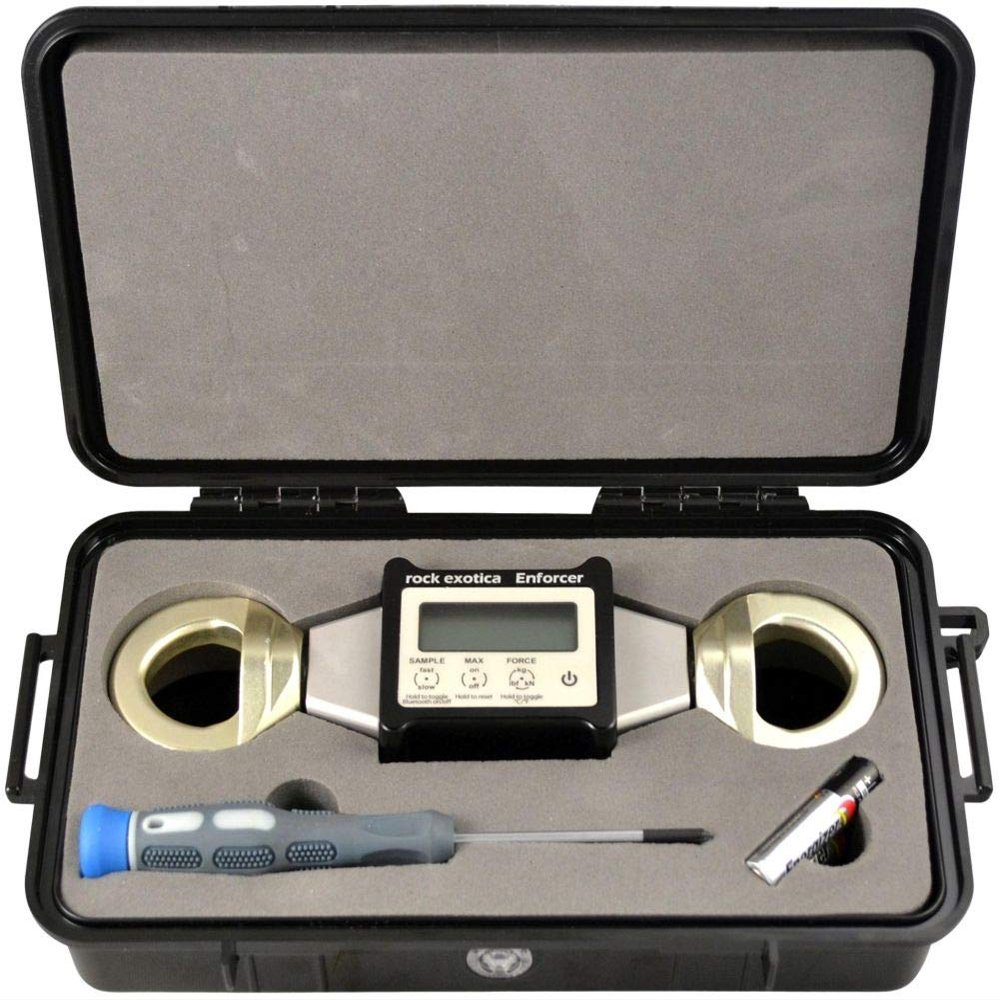 Rock Exotica Enforcer Load Cell with Case - 20kN Force Measurement Device with Bluetooth Connectivity Made in The USA