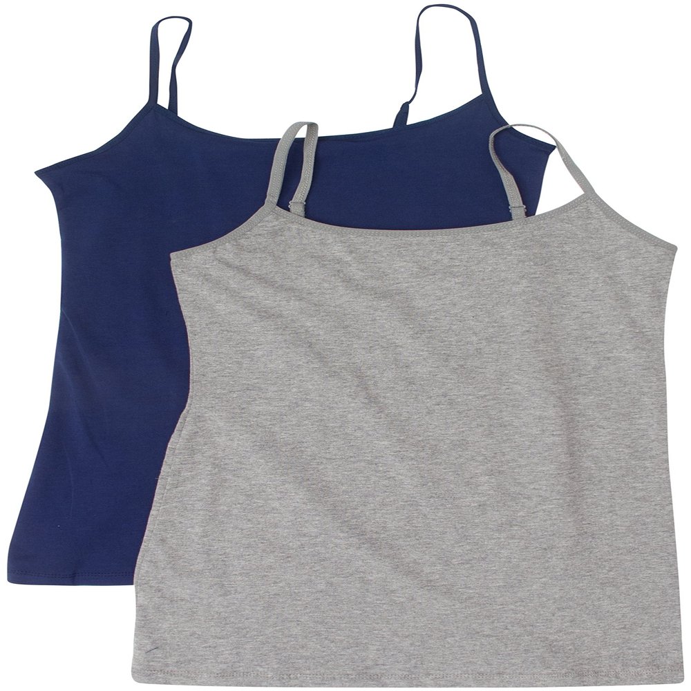 2 Pack Active Basic Women's Basic Tank Top Med Navy, H Gray