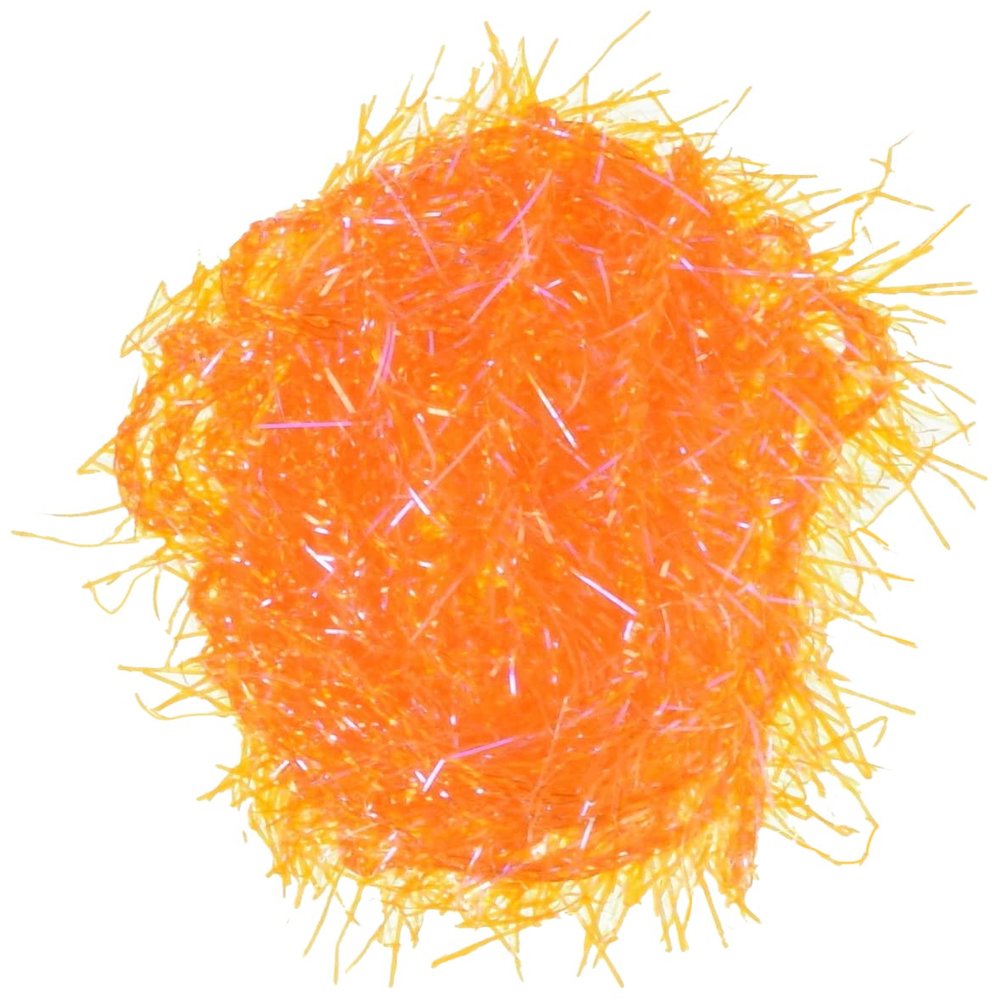 TIEMCO Fly Material Hairline Dubbing, UV Polar Chenille, Medium, Hot Orange #187