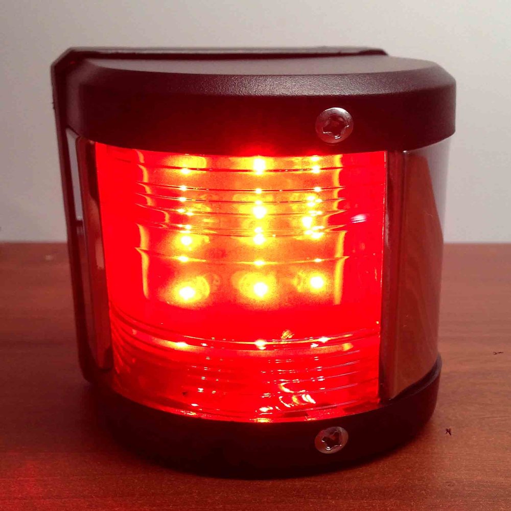 MARINE BOAT RED PORT LED NAVIGATION LIGHT WATERPROOF BOATS UP TO 12M