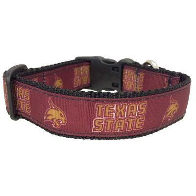 All Star Dogs NCAA Texas State Bobcats Dog Collar, Medium