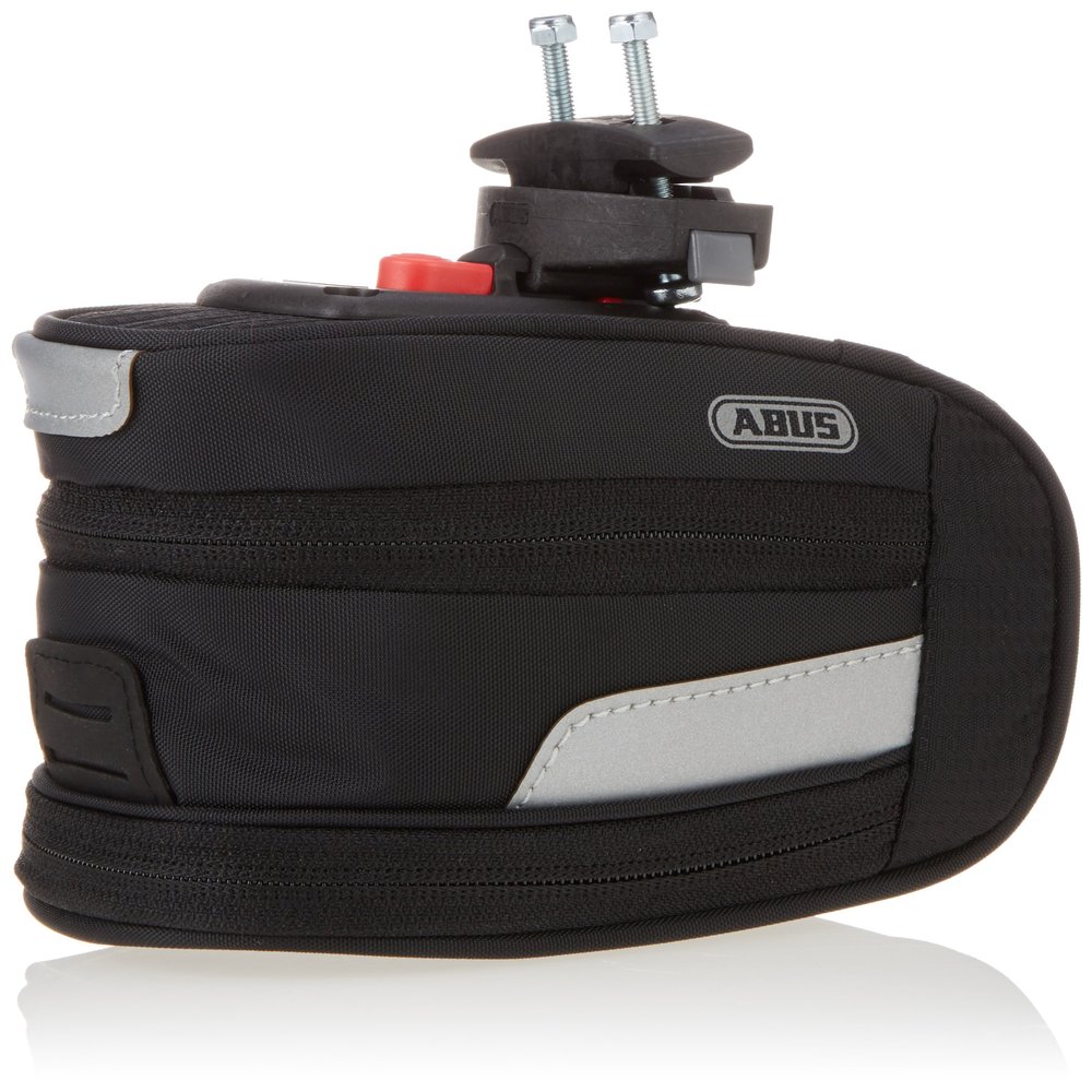 ABUS ST 2100 KF Unisex Bicycle Bag + Mounting Bracket, Black/Silver, One Size
