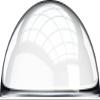 Plastic-Craft | Solid Acrylic Half Sphere, Transparent Clear