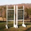 Platinum Jumps Weave Design Wood Wing Standards 6 Foot Light Green view 1
