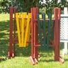 Platinum Jumps 3 Panel V Design Wing Standards 6 Foot Redwood/Navy view 1