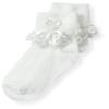Country Kids Baby Girls' Venice Lace Pearl Streamer 1 Pair Pack, White, 3-12 Months (Sock Size 4-5 / Shoe Size 1-4) view 1