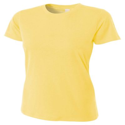 A4 Women's Combed Ring-spun Short-Sleeve Tee 2XL Yellow