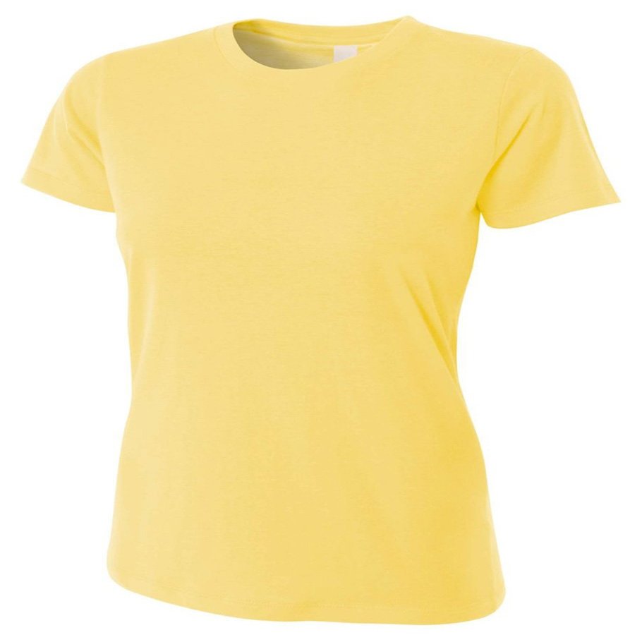 A4 Women's Combed Ring-spun Short-Sleeve Tee 2XL Yellow