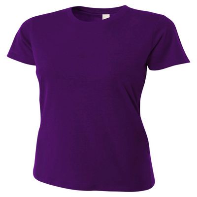A4 Women's Combed Ring-spun Short-Sleeve Tee 2XL Purple