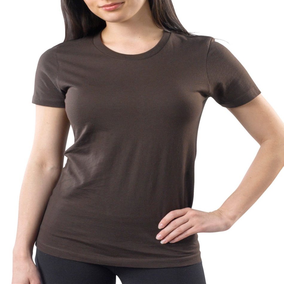 A4 Women'S Fitted Cotton Tee (Brown) (XL)