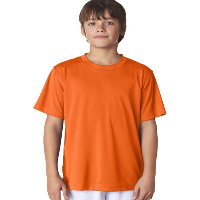 UltraClub 8420Y Youth Cool & Dry Sport Performance Interlock Tee - Bright Orange - M