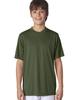 UltraClub Youth Cool & Dry Sport Performance Interlock Tee - Military Green - XS view 1