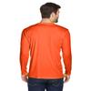 UltraClub Adult Cool Dry Sport Long-Sleeve Interlock T-Shirt S BRIGHT ORANGE view 3