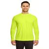 8422 UltraClub Adult Cool & Dry Sport Long-Sleeve Performance Interlock Tee - Bright Yellow - X-Small