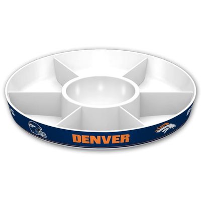 Fremont Die NFL Denver Broncos Party Platter, 14.5" Diameter, 14.5" Diameter, White/Team Colors