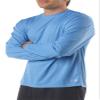 A4 Men's Long Sleeve Birds-Eye Mesh Crew | Medium | Light Blue view 2