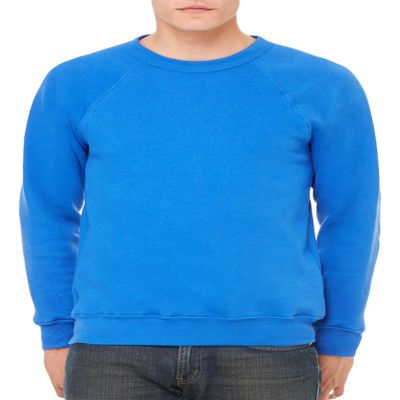 BellaCanvas Men's Fleece Crew Sweatshirt, True Royal, M