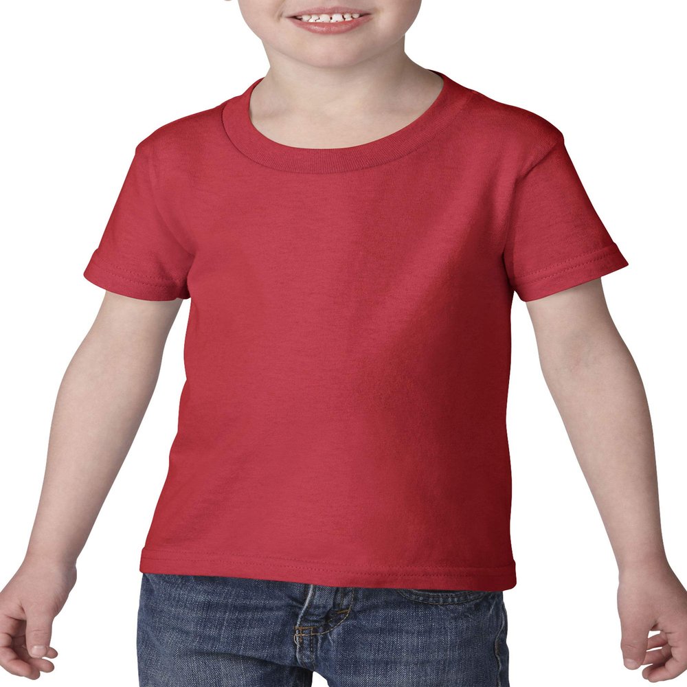Gildan Todler Boy's Heavy Cotton 5.3 oz. T-Shirt, Red, 4T