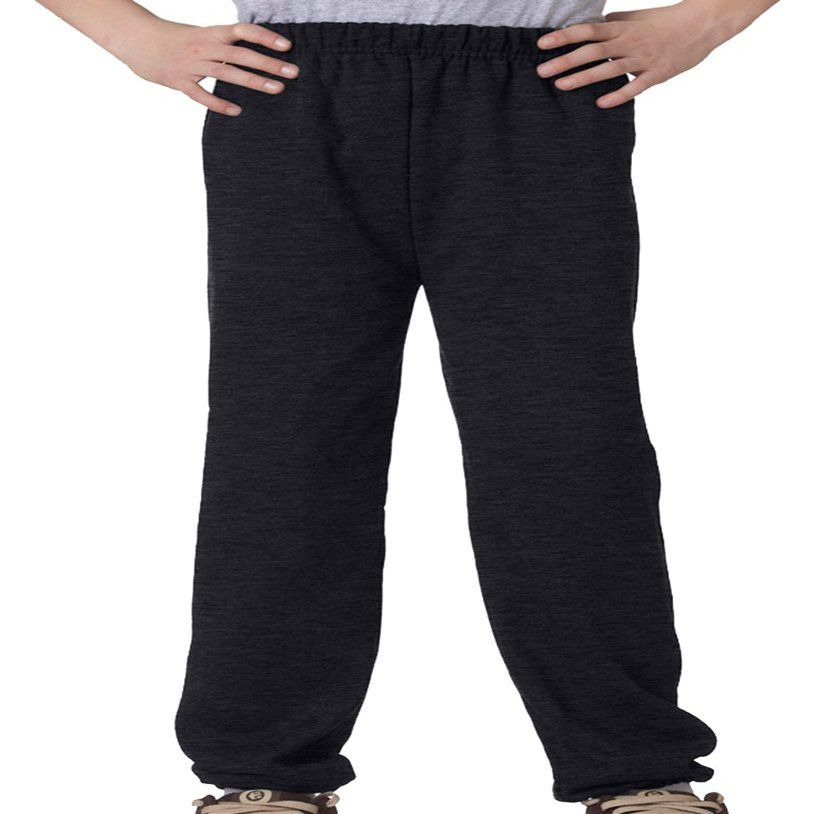973B Jerzees Youth NuBlend Sweatpants (Black Heather) (L)