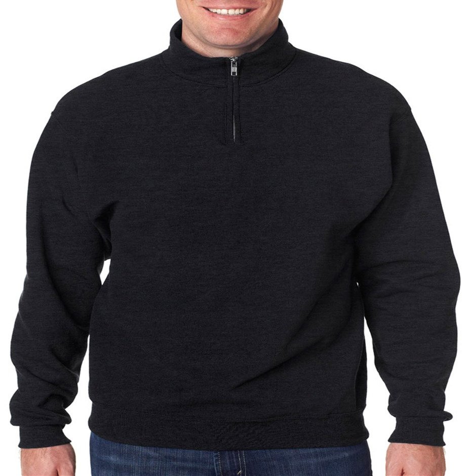 50/50 Blend Quarter-Zip Cadet Collar Sweatshirt by Jerzees