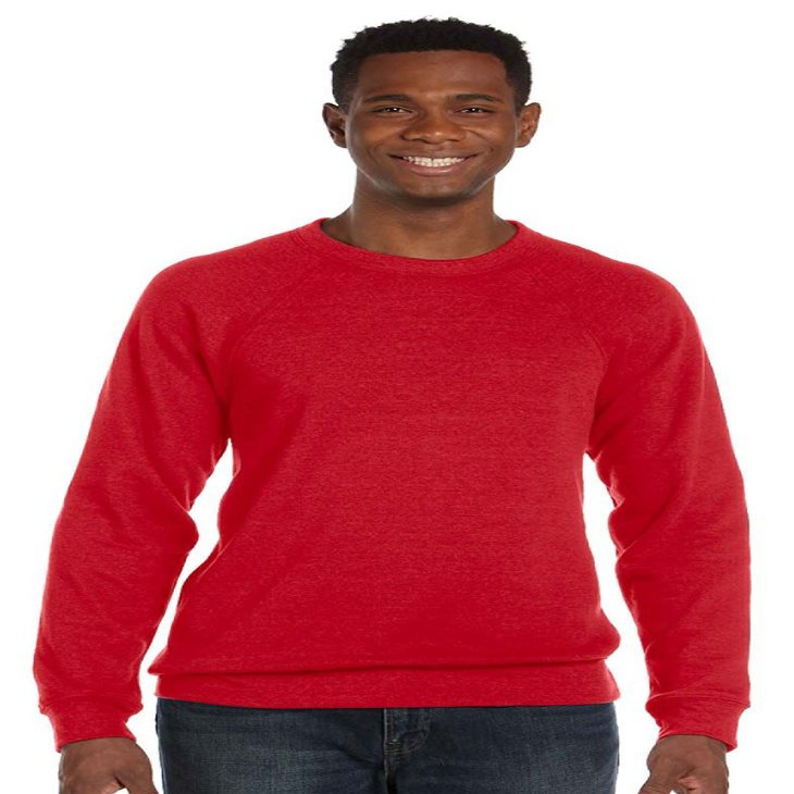 Bella + Canvas Unisex Sponge Fleece Crewneck Sweatshirt S RED