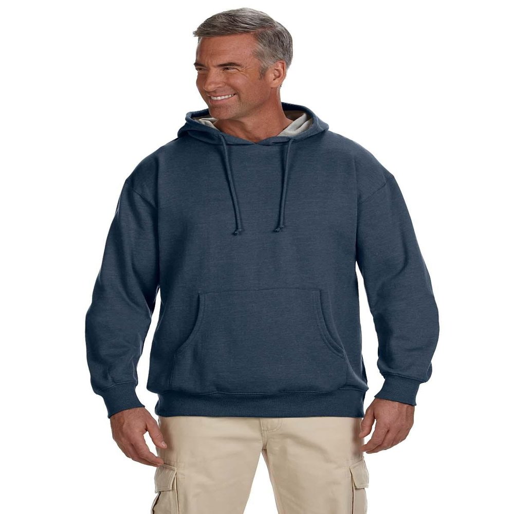 econscious Adult 7 oz. Organic/Recycled Heathered Fleece Pullover Hood M WATER